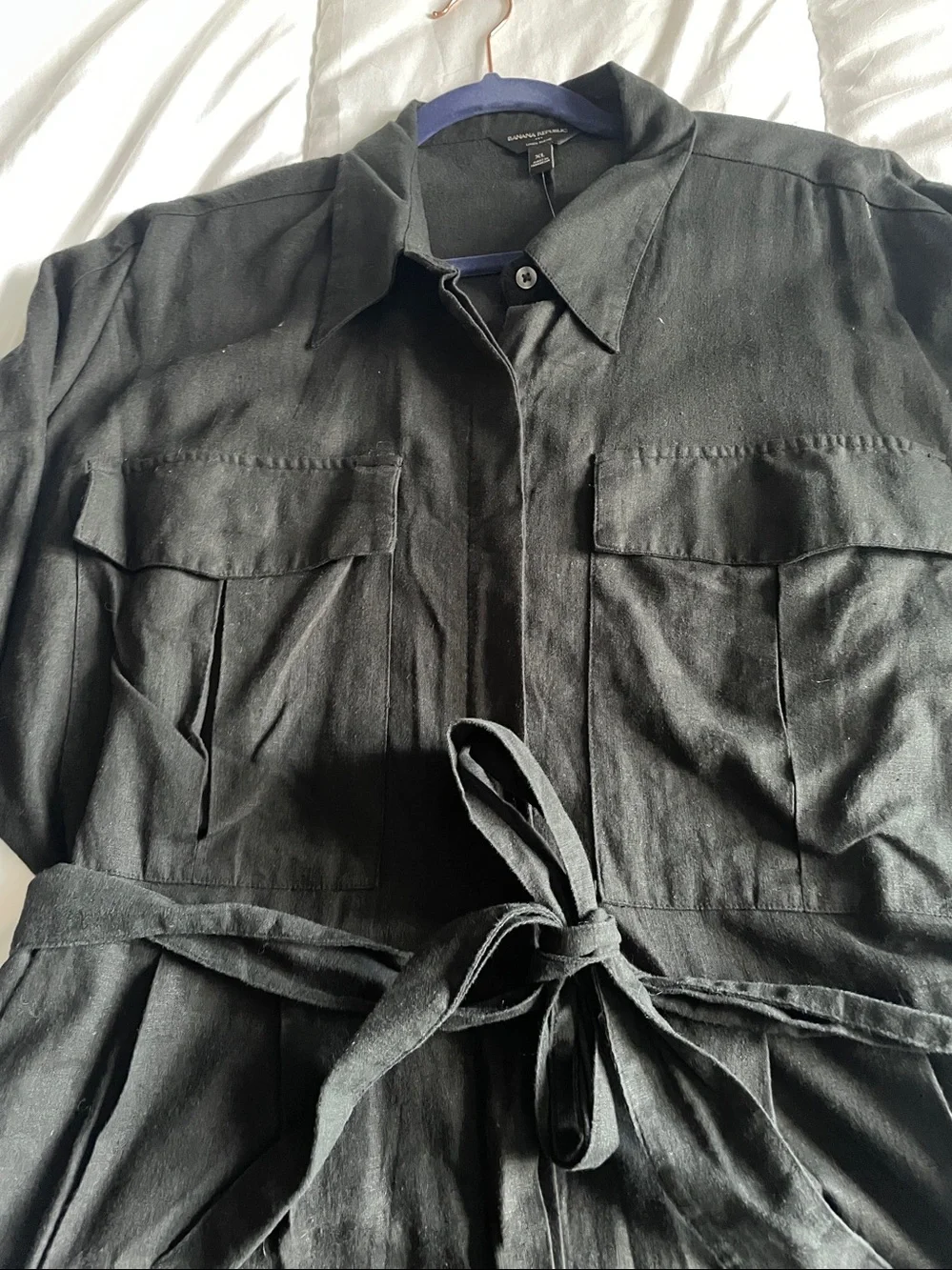 NWT Banana Republic linen-blend shirt dress - Picture 2 of 9
